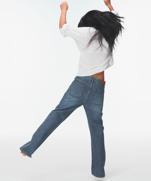 BLUEBRICK（ブルーブリック）の「[丈選択] Road flare デニム (ミドルブルー)（デニムパンツ・レディース・その他・S-Short/M-Short/L-Short/S-Long/M-Long/L-Long）」の9枚目の写真