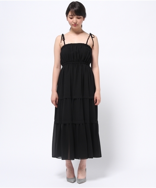 LIMITLESS LUXURY（リミットレスラグジュアリー）の「ティアードロングワンピース◆（ワンピース・レディース・ホワイト/ブラック・FREE）」の9枚目の写真