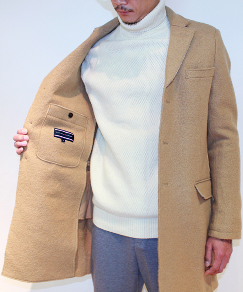 TOMMY HILFIGER（トミーヒルフィガー）の「ブークレウールチェスターコート（チェスターコート・メンズ・ネイビー/キャメル・SMALL/LARGE/MEDIUM/X-LARGE）」の7枚目の写真