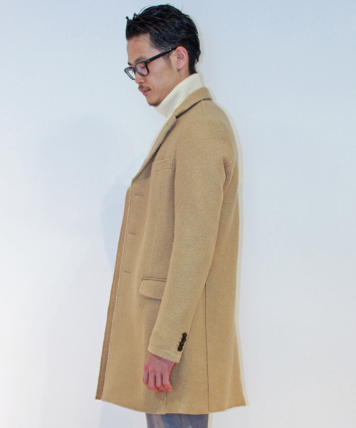 TOMMY HILFIGER（トミーヒルフィガー）の「ブークレウールチェスターコート（チェスターコート・メンズ・ネイビー/キャメル・SMALL/LARGE/MEDIUM/X-LARGE）」の4枚目の写真