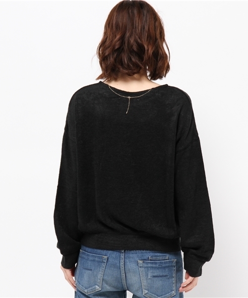 RAY CASSIN（レイカズン）の「星モチーフ付ネックレス刺繍プルオーバー（Tシャツ/カットソー・レディース・ブラック/ネイビー/ベージュ・FREE）」の10枚目の写真