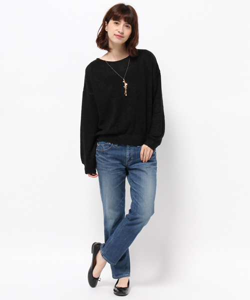 RAY CASSIN（レイカズン）の「星モチーフ付ネックレス刺繍プルオーバー（Tシャツ/カットソー・レディース・ブラック/ネイビー/ベージュ・FREE）」の11枚目の写真