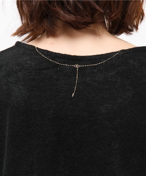 RAY CASSIN（レイカズン）の「星モチーフ付ネックレス刺繍プルオーバー（Tシャツ/カットソー・レディース・ブラック/ネイビー/ベージュ・FREE）」の13枚目の写真