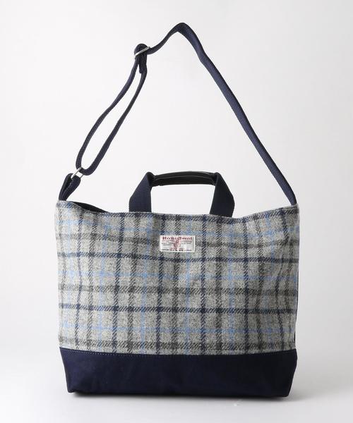 coen(コーエン)の「Harris Tweed (ハリスツイード)トートバッグ(トートバッグ・メンズ・その他1/グレー/オレンジ/ネイビー/ブラック/レッド・FREE)」の3枚目の写真