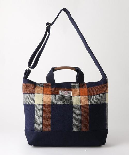 coen(コーエン)の「Harris Tweed (ハリスツイード)トートバッグ(トートバッグ・メンズ・その他1/グレー/オレンジ/ネイビー/ブラック/レッド・FREE)」の6枚目の写真