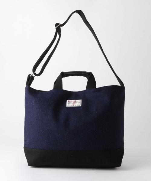 coen(コーエン)の「Harris Tweed (ハリスツイード)トートバッグ(トートバッグ・メンズ・その他1/グレー/オレンジ/ネイビー/ブラック/レッド・FREE)」の2枚目の写真
