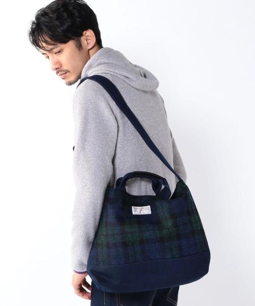 coen(コーエン)の「Harris Tweed (ハリスツイード)トートバッグ(トートバッグ・メンズ・その他1/グレー/オレンジ/ネイビー/ブラック/レッド・FREE)」の7枚目の写真