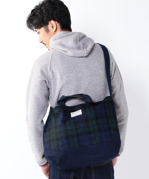 coen(コーエン)の「Harris Tweed (ハリスツイード)トートバッグ(トートバッグ・メンズ・その他1/グレー/オレンジ/ネイビー/ブラック/レッド・FREE)」の13枚目の写真