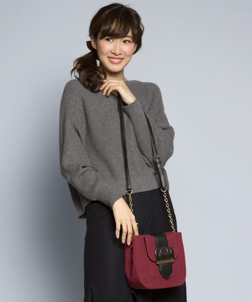 PLAIN CLOTHING（プレーンクロージング）の「ベルトモチーフショルダーバッグ【PLAIN CLOTHING】（ショルダーバッグ・レディース・バーガンディー/キャメル/グレー/ブラック・FREE）」の20枚目の写真