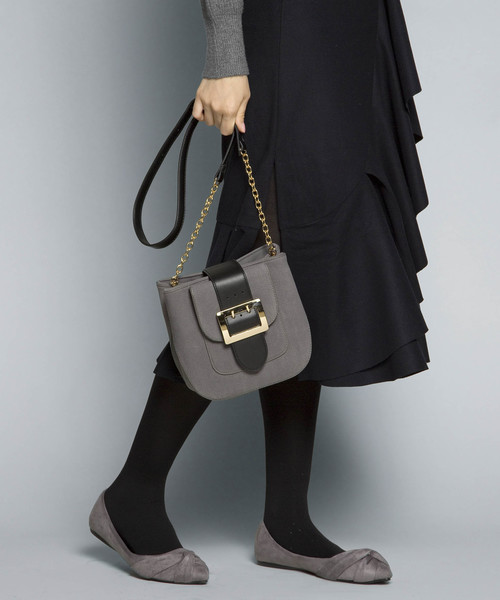 PLAIN CLOTHING（プレーンクロージング）の「ベルトモチーフショルダーバッグ【PLAIN CLOTHING】（ショルダーバッグ・レディース・バーガンディー/キャメル/グレー/ブラック・FREE）」の18枚目の写真