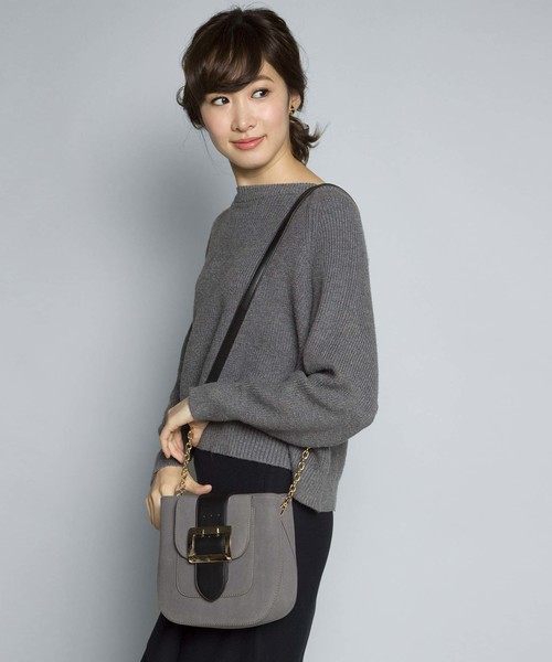 PLAIN CLOTHING（プレーンクロージング）の「ベルトモチーフショルダーバッグ【PLAIN CLOTHING】（ショルダーバッグ・レディース・バーガンディー/キャメル/グレー/ブラック・FREE）」の19枚目の写真