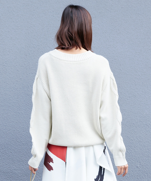 Ameri（アメリ）の「OPEN CABLE KNIT（ニット/セーター）」 - WEAR