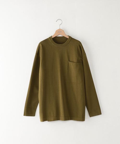 crepuscule（クレプスキュール）の「＜crepuscule＞ １POC LSL/ﾆｯﾄ（ニット/セーター・メンズ・マスタード/ライム/ネイビー・2/1）」の3枚目の写真