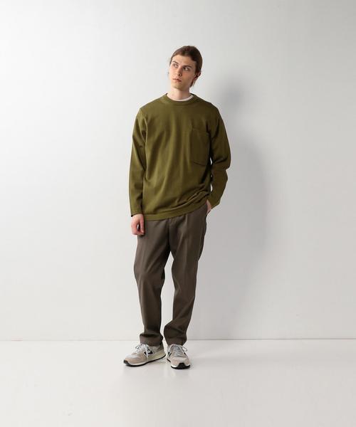 crepuscule（クレプスキュール）の「＜crepuscule＞ １POC LSL/ﾆｯﾄ（ニット/セーター・メンズ・マスタード/ライム/ネイビー・2/1）」の8枚目の写真