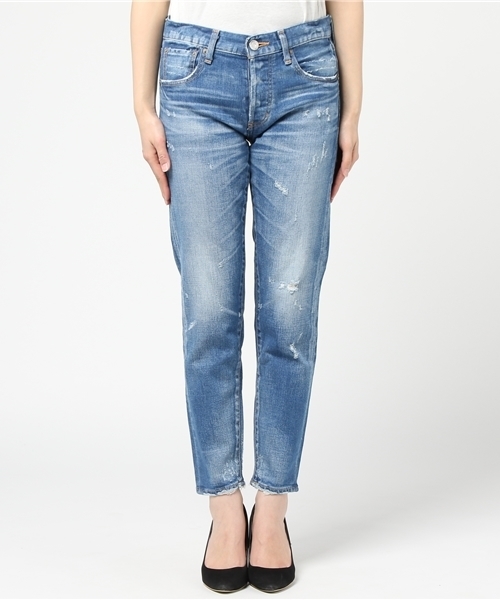 MOUSSY(マウジー)の「iSKO COMFORT Hanna Tapered(デニムパンツ・レディース・ブルー/ライトブルー・26inch/25inch/24inch/23inch/27inch)」の3枚目の写真