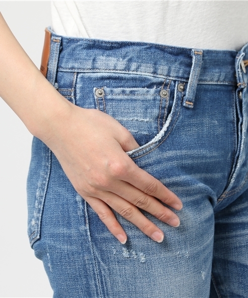 MOUSSY(マウジー)の「iSKO COMFORT Hanna Tapered(デニムパンツ・レディース・ブルー/ライトブルー・26inch/25inch/24inch/23inch/27inch)」の8枚目の写真