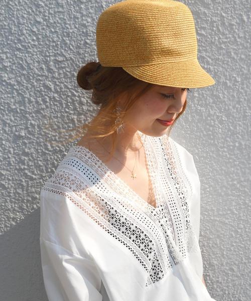 SHIPS（シップス）の「ブレードキャップ◇（キャップ・レディース・ブラック/ナチュラル・ONE SIZE）」の2枚目の写真