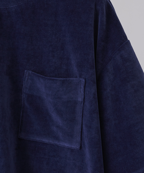 STUDIOUS（ステュディオス）の「【ZOZO限定】STUDIOUS オーバーサイズシルキーベロアTシャツ（Tシャツ/カットソー・メンズ・ピンク/ブラック/キャメル/ネイビー・3/2/1）」の6枚目の写真