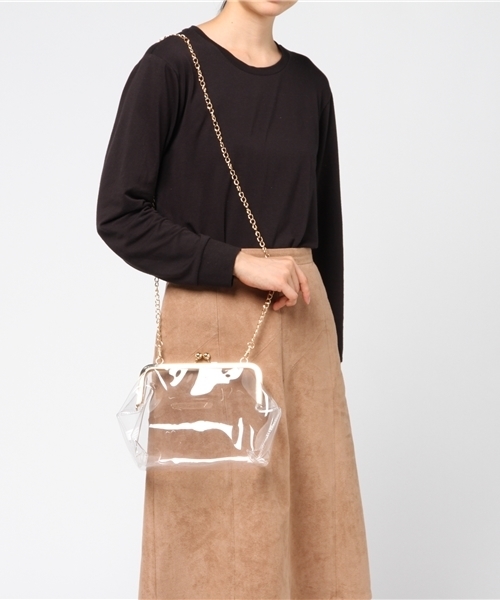 WEGO（ウィゴー）の「WEGO/クリアガマクチショルダーバッグ（ショルダーバッグ・レディース・その他1・FREE）」の5枚目の写真