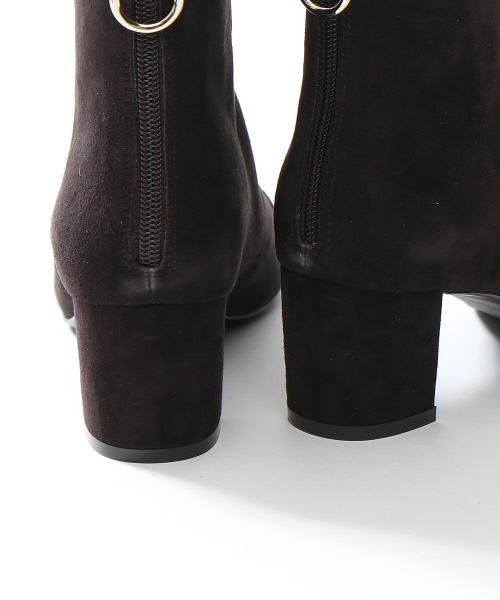 PICHE ABAHOUSE（ピシェ アバハウス）の「スクエアバックジップショートブーツ（ブーツ・レディース・ネイビー/ダークブラウン/ブラック・37/39/38/35/36/40/34）」の8枚目の写真