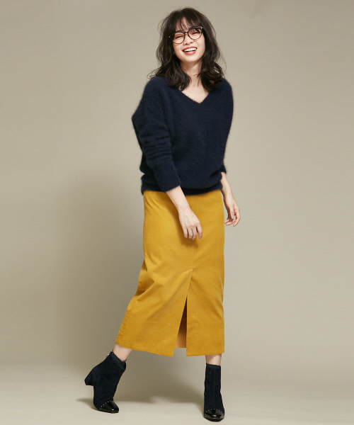 PICHE ABAHOUSE（ピシェ アバハウス）の「スクエアバックジップショートブーツ（ブーツ・レディース・ネイビー/ダークブラウン/ブラック・37/39/38/35/36/40/34）」の17枚目の写真