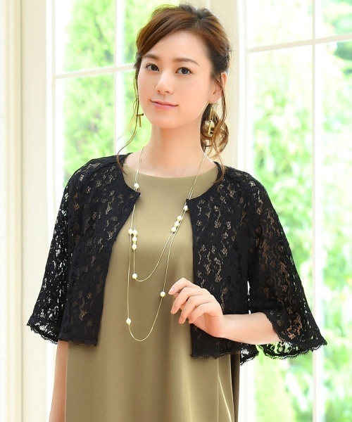 フラワーレースケープボレロ（カーディガン/ボレロ）｜RUIRUE BOUTIQUE