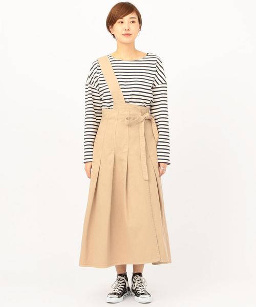 Another Edition（アナザーエディション）の「ワンショルダータックスカート（スカート・レディース・ベージュ・FREE）」の4枚目の写真