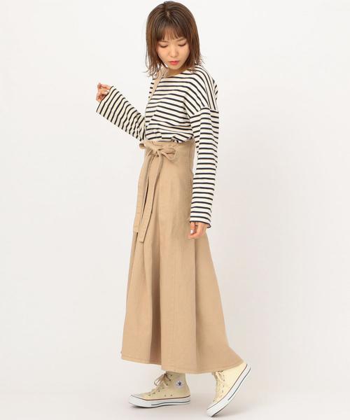 Another Edition（アナザーエディション）の「ワンショルダータックスカート（スカート・レディース・ベージュ・FREE）」の7枚目の写真