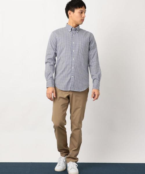 green label relaxing（グリーンレーベルリラクシング）の「NM C/C ストレッチ ギンガム ボタンダウン シャツ ◆（シャツ/ブラウス・メンズ・ライトブルー/ネイビー/ケリー・SMALL/MEDIUM/LARGE/X-LARGE/XX-LARGE/X-SMALL）」の11枚目の写真