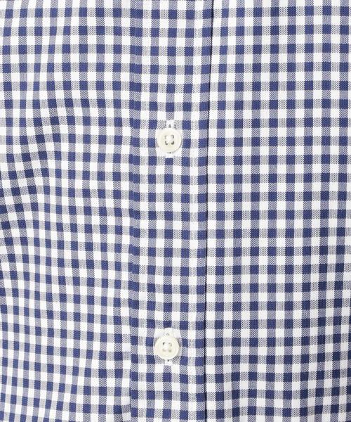 green label relaxing（グリーンレーベルリラクシング）の「NM C/C ストレッチ ギンガム ボタンダウン シャツ ◆（シャツ/ブラウス・メンズ・ライトブルー/ネイビー/ケリー・SMALL/MEDIUM/LARGE/X-LARGE/XX-LARGE/X-SMALL）」の15枚目の写真