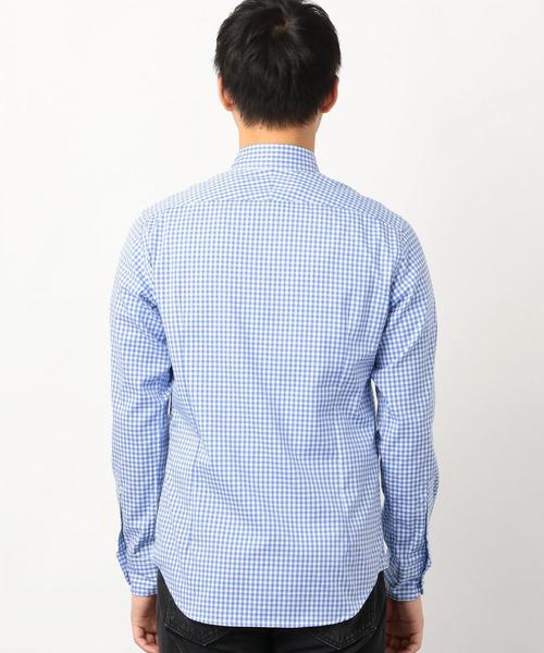 green label relaxing（グリーンレーベルリラクシング）の「NM C/C ストレッチ ギンガム ボタンダウン シャツ ◆（シャツ/ブラウス・メンズ・ライトブルー/ネイビー/ケリー・SMALL/MEDIUM/LARGE/X-LARGE/XX-LARGE/X-SMALL）」の14枚目の写真