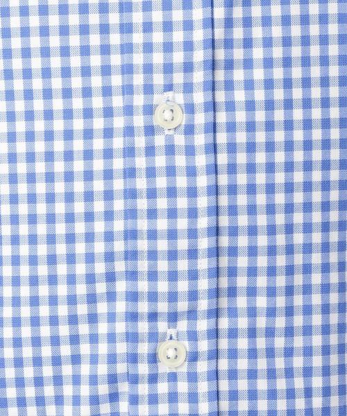 green label relaxing（グリーンレーベルリラクシング）の「NM C/C ストレッチ ギンガム ボタンダウン シャツ ◆（シャツ/ブラウス・メンズ・ライトブルー/ネイビー/ケリー・SMALL/MEDIUM/LARGE/X-LARGE/XX-LARGE/X-SMALL）」の12枚目の写真
