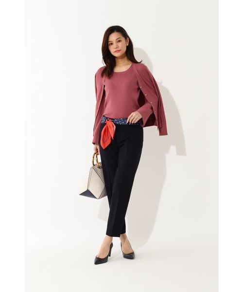 22 OCTOBRE(ヴァンドゥ-オクトーブル)の「リブカーディガンニット(カーディガン/ボレロ・レディース・グレー/ネイビー/ピンク・2/4)」の12枚目の写真