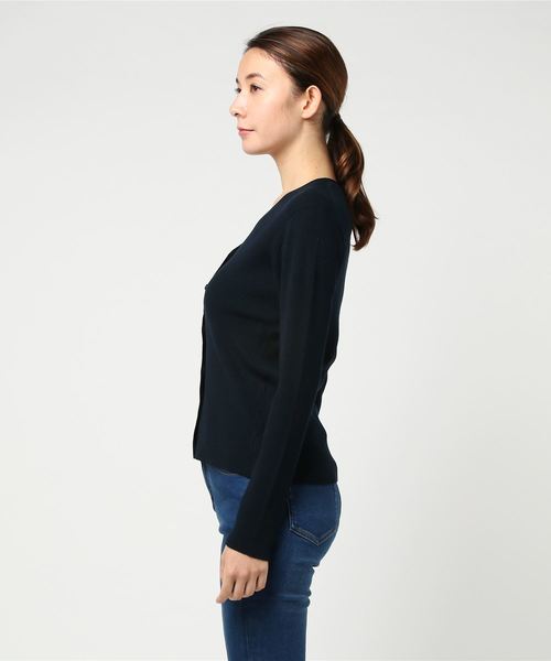 22 OCTOBRE(ヴァンドゥ-オクトーブル)の「リブカーディガンニット(カーディガン/ボレロ・レディース・グレー/ネイビー/ピンク・2/4)」の18枚目の写真