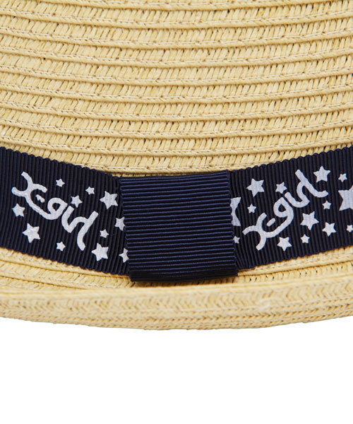 X-girl Stages（エックスガールステージス）の「XGS★  STRAW  HAT（ハット・キッズ・ブラック/ベージュ・SMALL/MEDIUM）」の3枚目の写真