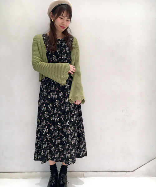 Archives アルシーヴ の ベルト付きフラワーマキシワンピース ワンピース Wear