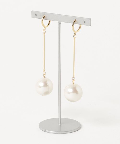 TONE SELECT GOODS(トーンセレクトグッズ)の「【HO'OKAHI】1drop Peal×Stick Earring(16mm)(イヤリング・レディース・ゴールド/その他・FREE)」の1枚目の写真