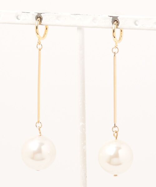 TONE SELECT GOODS(トーンセレクトグッズ)の「【HO'OKAHI】1drop Peal×Stick Earring(16mm)(イヤリング・レディース・ゴールド/その他・FREE)」の2枚目の写真