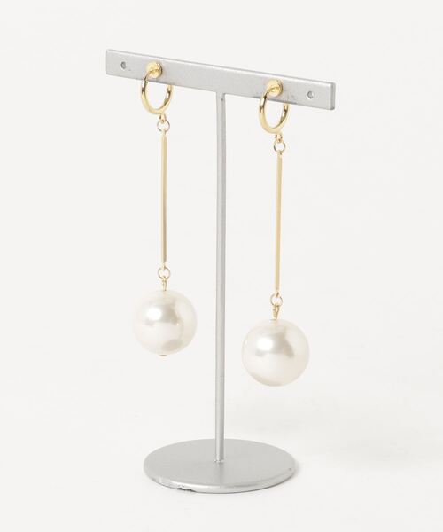 TONE SELECT GOODS(トーンセレクトグッズ)の「【HO'OKAHI】1drop Peal×Stick Earring(16mm)(イヤリング・レディース・ゴールド/その他・FREE)」の3枚目の写真