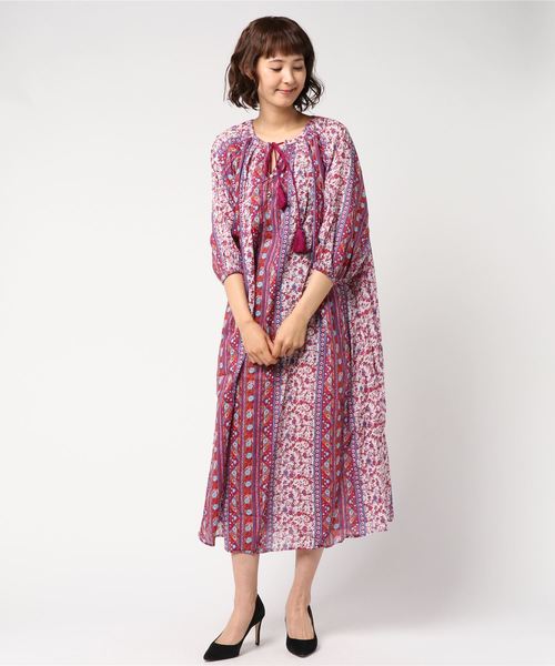 LOWRYS FARM(ローリーズファーム)の「アソートペザントワンピース 786725 (ワンピース・レディース・パープル/オレンジ/イエロー系その他/オレンジ系その他・MEDIUM/LARGE)」の9枚目の写真