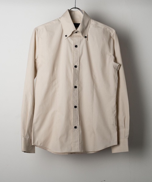 garsonwave（ギャルソンウェーブ）の「日本製ブロードデュエボタンダウンシャツ(GW)（シャツ/ブラウス・メンズ・ブルー系その他/ブラック/レッド系その他/ロイヤルブルー/ネイビー/ブラック系その他/ライトグレー/ホワイト/ベージュ/マスタード/アクア/サックスブルー/ライトブルー/ライトピンク/レッド/ワインレッド/カーキ/オレンジ系その他/ブラウン/スモークピンク・M/L/LL）」の6枚目の写真