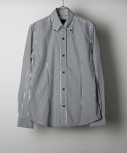 garsonwave（ギャルソンウェーブ）の「日本製ブロードデュエボタンダウンシャツ(GW)（シャツ/ブラウス・メンズ・ブルー系その他/ブラック/レッド系その他/ロイヤルブルー/ネイビー/ブラック系その他/ライトグレー/ホワイト/ベージュ/マスタード/アクア/サックスブルー/ライトブルー/ライトピンク/レッド/ワインレッド/カーキ/オレンジ系その他/ブラウン/スモークピンク・M/L/LL）」の4枚目の写真