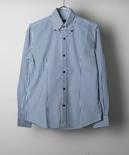 garsonwave（ギャルソンウェーブ）の「日本製ブロードデュエボタンダウンシャツ(GW)（シャツ/ブラウス・メンズ・ブルー系その他/ブラック/レッド系その他/ロイヤルブルー/ネイビー/ブラック系その他/ライトグレー/ホワイト/ベージュ/マスタード/アクア/サックスブルー/ライトブルー/ライトピンク/レッド/ワインレッド/カーキ/オレンジ系その他/ブラウン/スモークピンク・M/L/LL）」の11枚目の写真