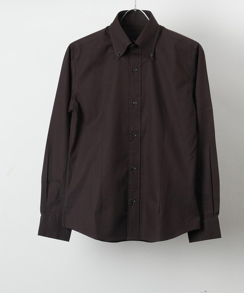 garsonwave（ギャルソンウェーブ）の「日本製ブロードデュエボタンダウンシャツ(GW)（シャツ/ブラウス・メンズ・ブルー系その他/ブラック/レッド系その他/ロイヤルブルー/ネイビー/ブラック系その他/ライトグレー/ホワイト/ベージュ/マスタード/アクア/サックスブルー/ライトブルー/ライトピンク/レッド/ワインレッド/カーキ/オレンジ系その他/ブラウン/スモークピンク・M/L/LL）」の5枚目の写真