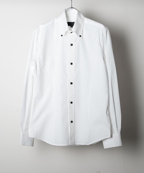 garsonwave（ギャルソンウェーブ）の「日本製ブロードデュエボタンダウンシャツ(GW)（シャツ/ブラウス・メンズ・ブルー系その他/ブラック/レッド系その他/ロイヤルブルー/ネイビー/ブラック系その他/ライトグレー/ホワイト/ベージュ/マスタード/アクア/サックスブルー/ライトブルー/ライトピンク/レッド/ワインレッド/カーキ/オレンジ系その他/ブラウン/スモークピンク・M/L/LL）」の2枚目の写真