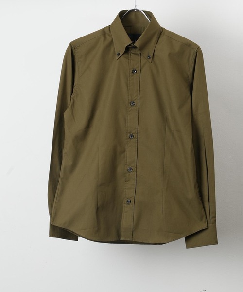 garsonwave（ギャルソンウェーブ）の「日本製ブロードデュエボタンダウンシャツ(GW)（シャツ/ブラウス・メンズ・ブルー系その他/ブラック/レッド系その他/ロイヤルブルー/ネイビー/ブラック系その他/ライトグレー/ホワイト/ベージュ/マスタード/アクア/サックスブルー/ライトブルー/ライトピンク/レッド/ワインレッド/カーキ/オレンジ系その他/ブラウン/スモークピンク・M/L/LL）」の7枚目の写真