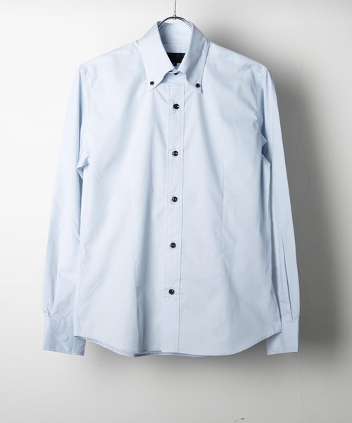 garsonwave（ギャルソンウェーブ）の「日本製ブロードデュエボタンダウンシャツ(GW)（シャツ/ブラウス・メンズ・ブルー系その他/ブラック/レッド系その他/ロイヤルブルー/ネイビー/ブラック系その他/ライトグレー/ホワイト/ベージュ/マスタード/アクア/サックスブルー/ライトブルー/ライトピンク/レッド/ワインレッド/カーキ/オレンジ系その他/ブラウン/スモークピンク・M/L/LL）」の10枚目の写真