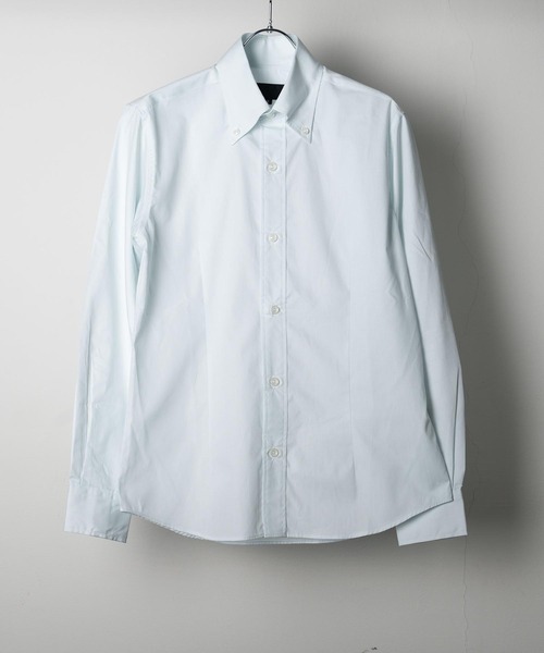 garsonwave（ギャルソンウェーブ）の「日本製ブロードデュエボタンダウンシャツ(GW)（シャツ/ブラウス・メンズ・ブルー系その他/ブラック/レッド系その他/ロイヤルブルー/ネイビー/ブラック系その他/ライトグレー/ホワイト/ベージュ/マスタード/アクア/サックスブルー/ライトブルー/ライトピンク/レッド/ワインレッド/カーキ/オレンジ系その他/ブラウン/スモークピンク・M/L/LL）」の8枚目の写真