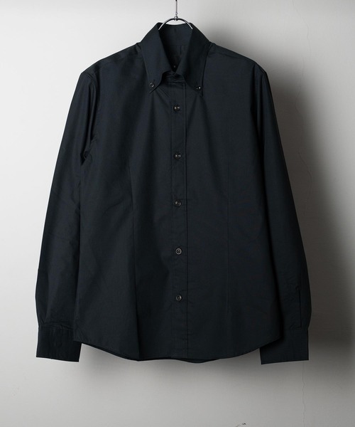 garsonwave（ギャルソンウェーブ）の「日本製ブロードデュエボタンダウンシャツ(GW)（シャツ/ブラウス・メンズ・ブルー系その他/ブラック/レッド系その他/ロイヤルブルー/ネイビー/ブラック系その他/ライトグレー/ホワイト/ベージュ/マスタード/アクア/サックスブルー/ライトブルー/ライトピンク/レッド/ワインレッド/カーキ/オレンジ系その他/ブラウン/スモークピンク・M/L/LL）」の3枚目の写真