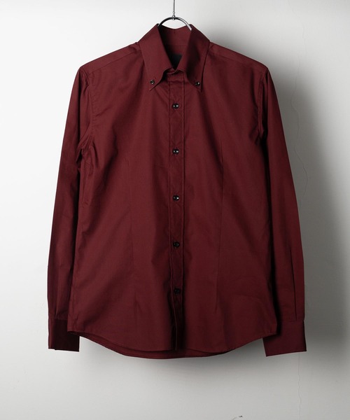 garsonwave（ギャルソンウェーブ）の「日本製ブロードデュエボタンダウンシャツ(GW)（シャツ/ブラウス・メンズ・ブルー系その他/ブラック/レッド系その他/ロイヤルブルー/ネイビー/ブラック系その他/ライトグレー/ホワイト/ベージュ/マスタード/アクア/サックスブルー/ライトブルー/ライトピンク/レッド/ワインレッド/カーキ/オレンジ系その他/ブラウン/スモークピンク・M/L/LL）」の18枚目の写真